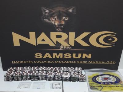 Samsun’da 2 bin 756 adet uyuşturucu hap ele geçti: 2 gözaltı
