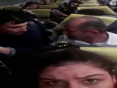 Fırtına nedeniyle uçak pisti ‘pas’ geçti
