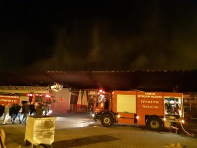 Çarşamba halinde yangın
