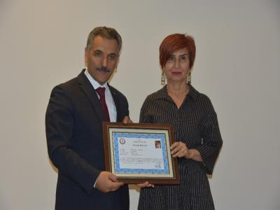 Organ nakli çalışanlarına başarı belgesi
