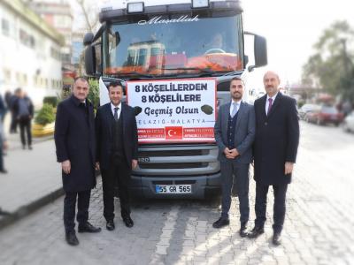 8 köşelilerden yardım yola çıktı
