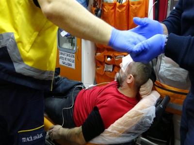 Otomobil alev alev yandı: 1 yaralı