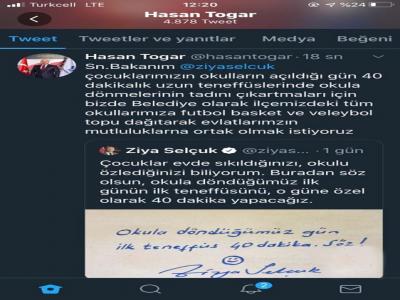 Başkan Togar öğrencilere müjdeyi verdi
