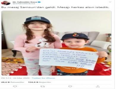 Samsunlu kardeşlerden ‘evde kal’ desteği
