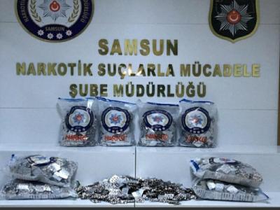 Samsun’da uyuşturucu özellikli hap ele geçirildi