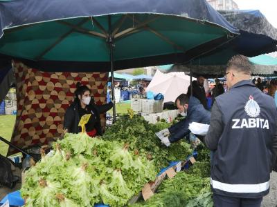 Atakum’da pazarda salgın önlemi
