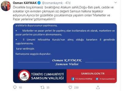 Samsun’da marketlere ve pazar yerlerine çocuklar alınmayacak
