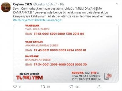 Samsun’dan “Biz Bize Yeteriz Türkiyem'e destek
