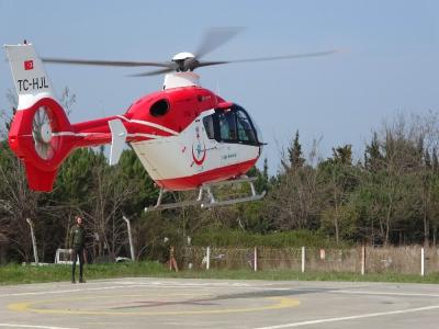 Helikopter  6 aylık bebek için havalandı
