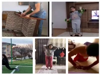 Evde canı sıkılan sporcu gençler bunu yaptı

