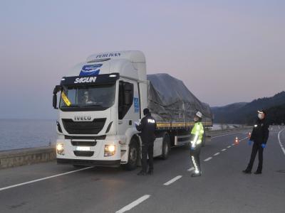 Samsun-Sinop il sınırında sıkı denetim
