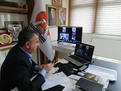 Muhtarlara video konferans bilgilendirme