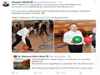 Başkan Demir’den öğrencilere ’bowling’ sözü