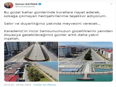 Samsun sokağa çıkma yasağına uydu
