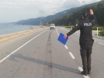 Samsun-Sinop il sınırında denetimler sürüyor
