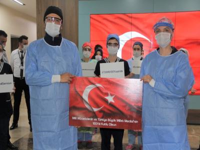Samsun’da korona savaşçıları ulusal egemenliği kutladı
