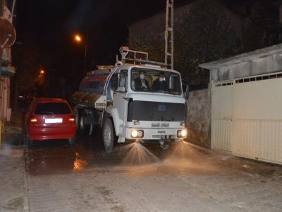 Havza’da mahallerde dezenfeksiyon çalışması
