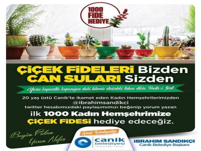  Canikli kadınlara bin fidan hediye