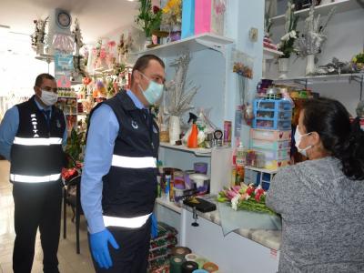 Çiçek ve ekmek satışına denetim