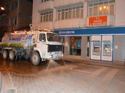 Havza’da gece temizliği
