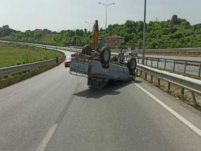 Samsun’da kamyonet takla attı: 1 yaralı
