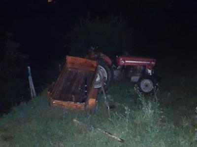 Samsun’da traktör şarampole yuvarlandı: 1 yaralı
