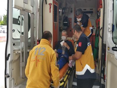 Akciğer hastası, ambulans helikopterle hastaneye kaldırıldı
