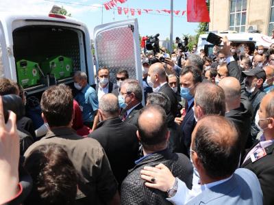 Samsun şehidini son yolculuğuna uğurluyor
