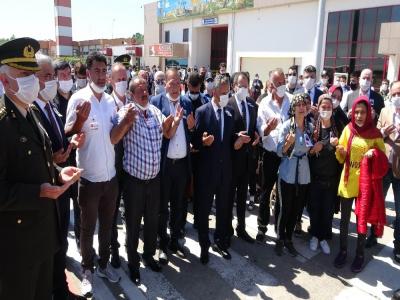 Samsun şehidini karşıladı

