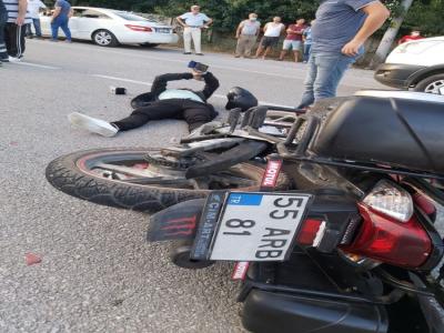 Samsun’da motosiklet kazası: 2 yaralı
