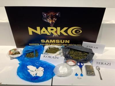Samsun’da kokain ve esrar ele geçti: 2 gözaltı
