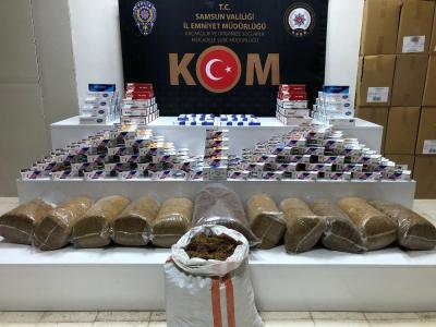 Samsun’da kaçak tütün mamulleri operasyonu
