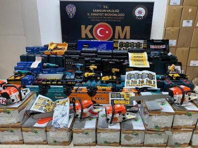 Samsun’da bir iş yerinde faturasız malzeme ele geçirildi
