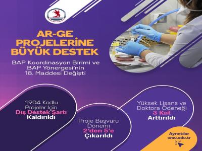 OMÜ’de üretken akademisyenlerin BAP bütçesinden daha fazla kaynak alması kolaylaştırıldı
