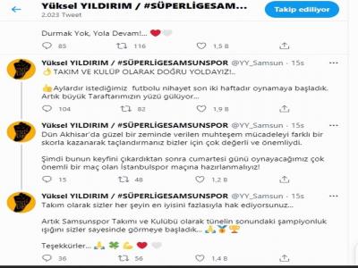Yüksel Yıldırım: “İstediğimiz futbolu 2 haftadır oynamaya başladık”
