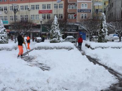 Havza’da kar kalınlığı 30 santime ulaştı
