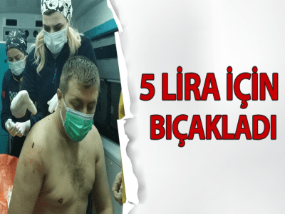 BEŞ LİRA İÇİN BIÇAKLADI