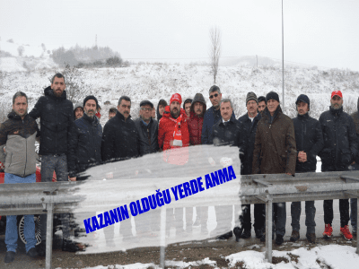 Havza’da kazanın olduğu yerde anma