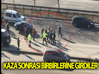 KAZA SONRASI BİRBİRLERİNE GİRDİLER