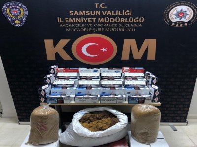 SAMSUN'DA BİNLERCE SİGARA ELE GEÇİRİLDİ
