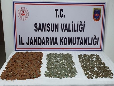 SAMSUN'DA BİNLERCE TARİHİ SİKKE ELE GEÇİRİLDİ