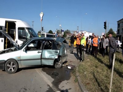 Samsun’da kavşak kazası 7 yaralı