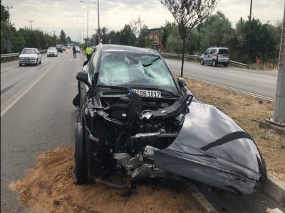 SAMSUN'DA TIR İLE OTOMOBİL ÇARPIŞTI