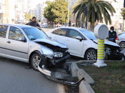 SAMSUN'DA TRAFİK KAZASI 2 YARALI